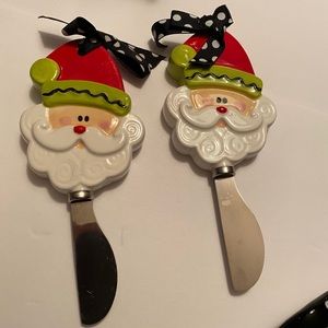 Mudpie Santa cheese spreader